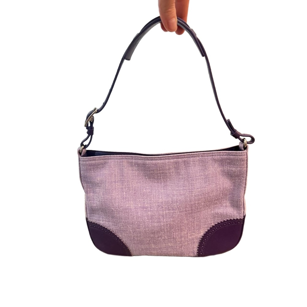 Rare Y2K Vintage Coach 8146 Girlie Herringbone Perforated Mini Hobo Bag